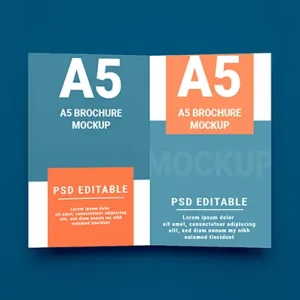 موکاپ بروشور دو لت سایز A5 کد 909112