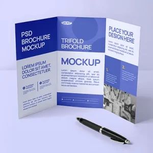 موکاپ بروشور سه لت کد 909106