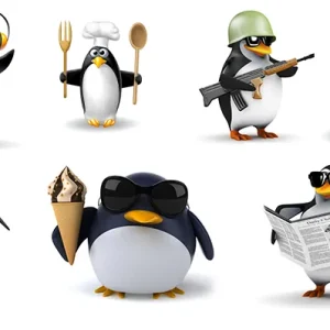 دانلود رایگان پک 17 تایی تصاویر کاراکتر پنگوئن